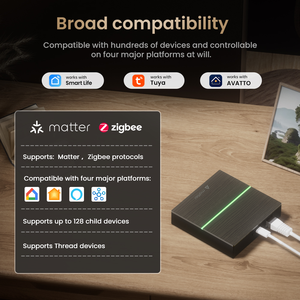 AVATTO Matter Smart Wired Gate - Matter Hub Thread recension och pris