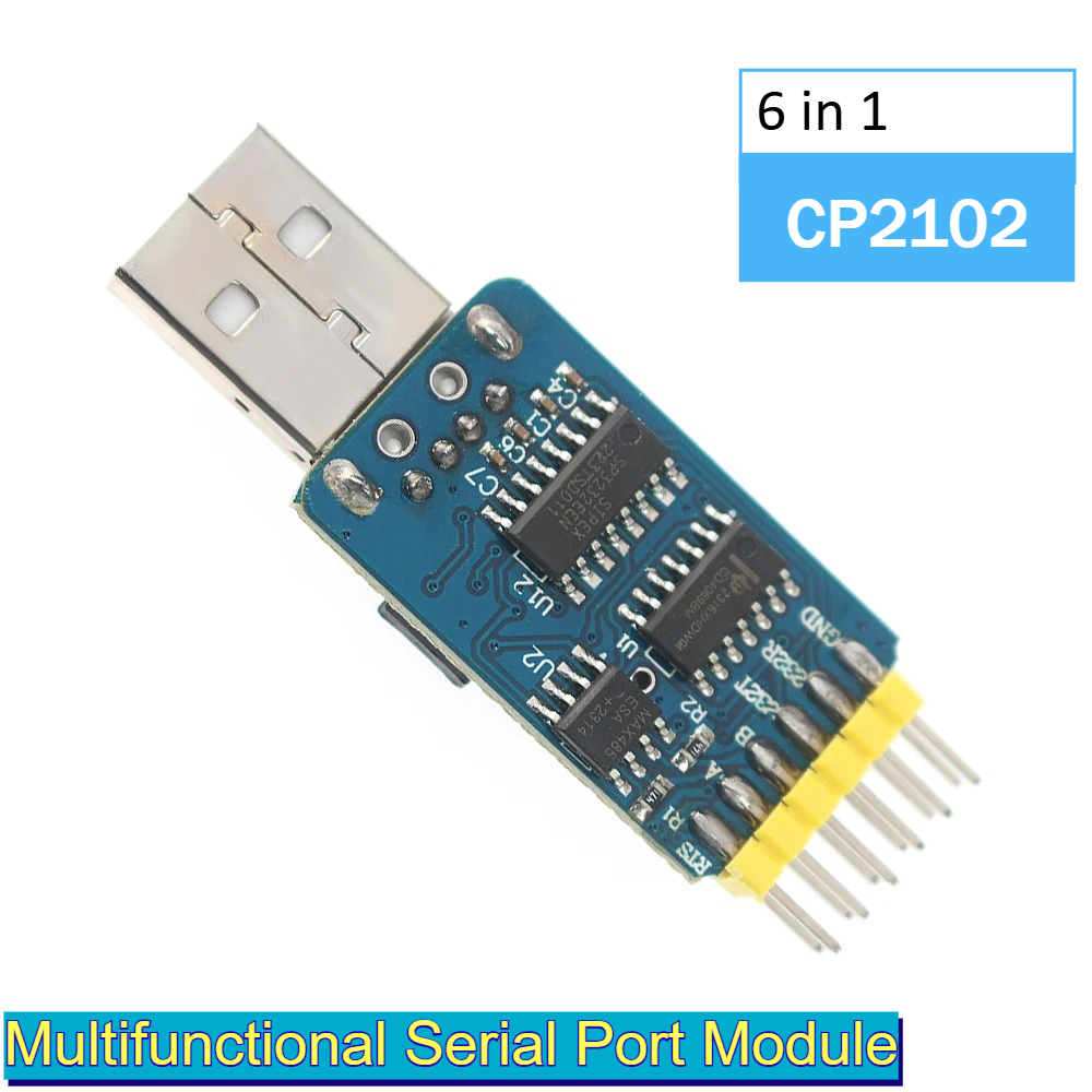 6 in 1 USB Serial Adapter CP21 - Level Shifter 3.3V recension och pris